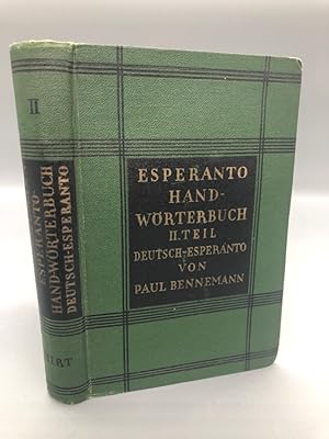 Seller image for Esperanto Handwrterbuch, II. Teil, Deutsch-Esperanto. for sale by Antiquariat an der Linie 3