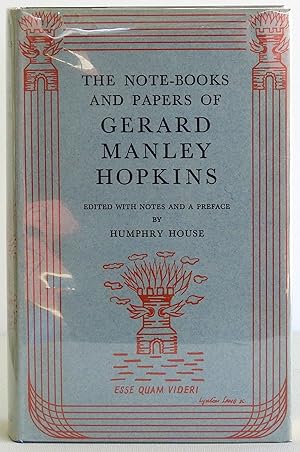 Imagen del vendedor de The Note-Books and Papers of Gerard Manley Hopkins edited with Notes and a Preface by Humphrey House a la venta por Argyl Houser, Bookseller