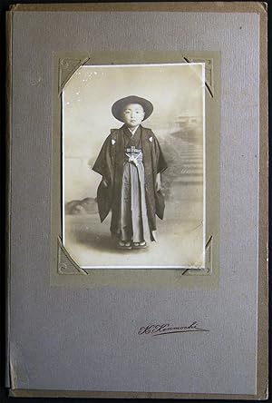 Circa 1920 Photograph of a Formally-Dressed Japanese Child By K. Kenmochi