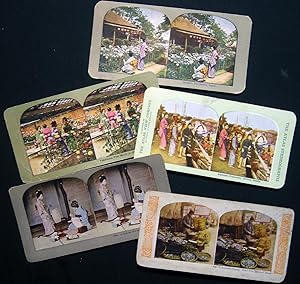 Circa 1905 Group of Printed Stereoviews of Japan