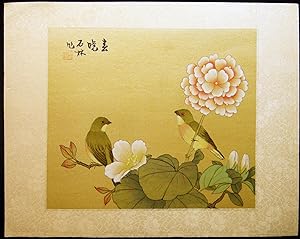 Asian Art on Silk Flowers & Birds