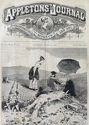 Seller image for [Winslow Homer] Engraving of The Artist in the Country by Winslow Homer on the cover of Appletons' Journal No. 12, Engraved by John Karst, N.P., June 19, 1869 for sale by Stellar Books & Ephemera, ABAA