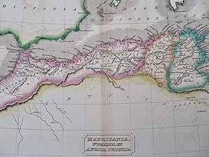 Ancient North Africa Mauritania Numidia Carthage 1830 Hamm historical map