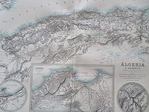 Algeria North Africa Algiers Constantine Oran 1854-62 Johnson map