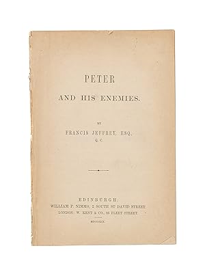 Bild des Verkufers fr Peter and His Enemies, 1859 zum Verkauf von The Lawbook Exchange, Ltd., ABAA  ILAB