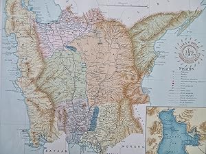 Luzon Tarlac Lingaye Bulacan Philippines Filipinas 1900 large color detail map