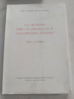 Seller image for Las Oraciones sobre las Ofrendas en el Sacramento Leoniano. for sale by Libros Ambig