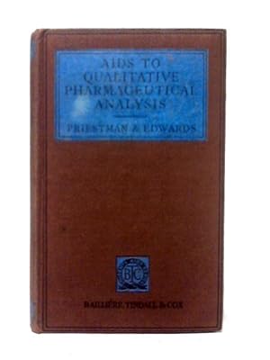 Bild des Verkufers fr Aids To Qualitative Pharmaceutical Analysis zum Verkauf von World of Rare Books