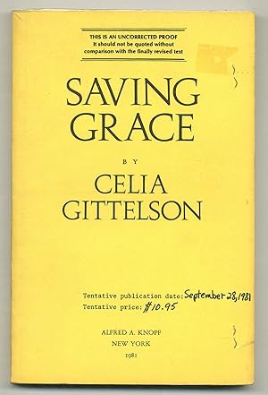 Seller image for Saving Grace for sale by Between the Covers-Rare Books, Inc. ABAA