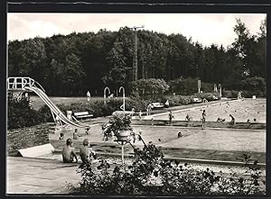 Bild des Verkufers fr Ansichtskarte Ennigerloh, Freibad mit Rutsche zum Verkauf von Bartko-Reher