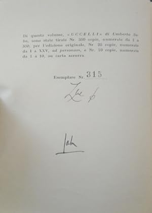 Immagine del venditore per Uccelli. venduto da FIRENZELIBRI SRL