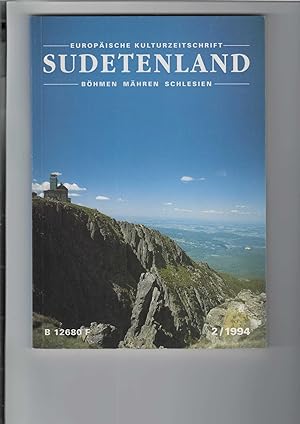 Europäische Kulturzeitschrift Sudetenland Böhmen Mähren Schlesien: Heft 2/1994. Vierteljahresschr...