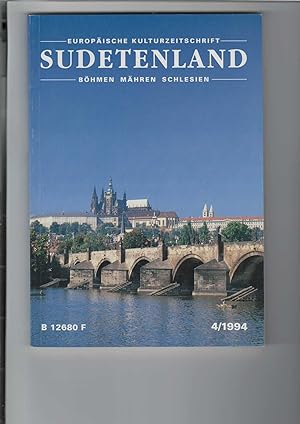Europäische Kulturzeitschrift Sudetenland Böhmen Mähren Schlesien: Heft 4/1994. Vierteljahresschr...