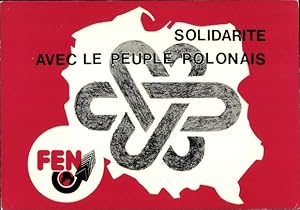 Bild des Verkufers fr Ansichtskarte / Postkarte Geschichte Polen, Solidaritt mit dem polnischen Volk, FEN zum Verkauf von akpool GmbH