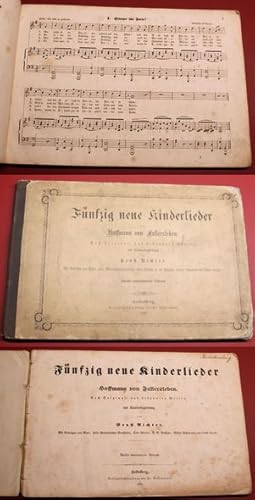 Fünfzig neue Kinderlieder von Hoffmann von Fallersleben. Nach Original= und bekannten Weisen mit ...