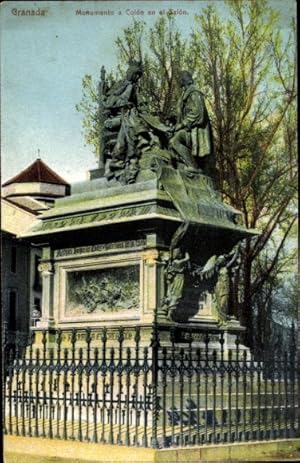 Bild des Verkufers fr AK Granada Andalusien Spanien, Denkmal fr Kolumbus in der Halle zum Verkauf von akpool GmbH