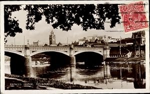 Ansichtskarte / Postkarte Melbourne Australien, Princes Bridge