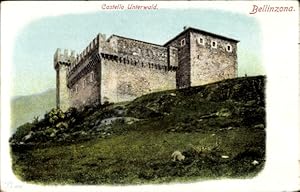 Bild des Verkufers fr Ansichtskarte / Postkarte Bellinzona Kanton Tessin, Castello Unterwald zum Verkauf von akpool GmbH