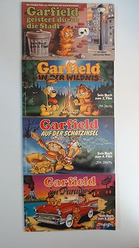 Bild des Verkufers fr Garfield Konvolut 4 Bnde, Titel: Garfield geistert durch die Stadt - Sein Buch zum 2. Film; Garfield in der Wildnis - Sein Buch zum 3. Film; Garfield auf der Schatzinsel - Sein Buch zum 4. Film; Garfield im Paradies - Sein Buch zum 5. Film; zum Verkauf von Antiquariat Maiwald