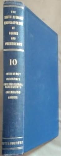 Bild des Verkufers fr The South African Encyclopaedia of Forms and Precedents other than court forms: Volume 10 - Insolvency, Insurance, International Agreements, Inventions, Liquor zum Verkauf von Chapter 1