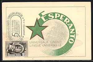 Ansichtskarte Esperanto Universala Lingvo, Országos Mezogazdasagi Kiallitas esTenyeszallatvasar, ...