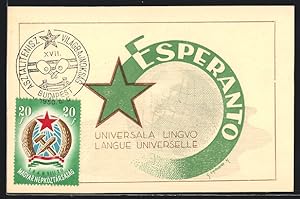 Ansichtskarte Esperanto Universala Lingvo, Asztalitenisz, Budapest 1950