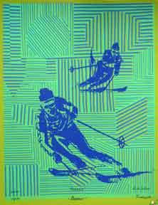 "Parfait". (Two downhill skiers).