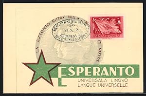 Ansichtskarte Esperanto Universala Lingvo, Budapest 1949