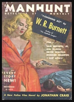 Image du vendeur pour MANHUNT - Detective Stories Monthly - Volume 3, number 11 - November 1955 mis en vente par W. Fraser Sandercombe