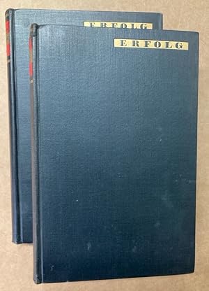 Bild des Verkäufers für Erfolg. Drei Jahre Geschichte einer Provinz. Volumes I - II. zum Verkauf von Plurabelle Books Ltd