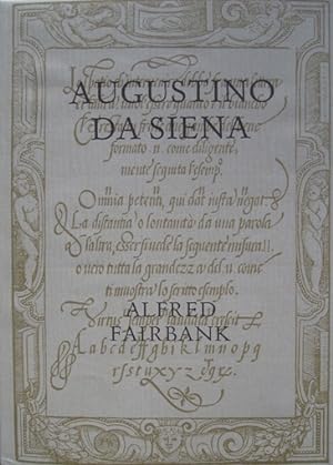Bild des Verkufers fr Augustino da Siena. The 1568 Edition of his Writing Book in Facsimile. zum Verkauf von Antiquariat Bernd Preler