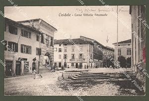 CIVIDALE, Udine. Corso V.Emanuele. Cartolina d'epoca, circa 1920