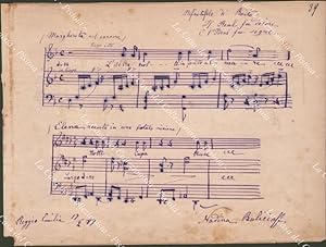 BULICIOF NADINA (Russia 1858 â" Milano 1921). Celebre soprano. --- BAVAGNOLI MANLIO (Parma 1853 ...