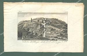 Toscana. S. MINIATO, Pisa. Veduta generale. Acquaforte incisa da A. Verico, anno 1827