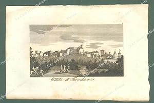 Toscana. FUCECCHIO, Firenze. Veduta generale. Acquaforte incisa da A. Verico, anno 1827