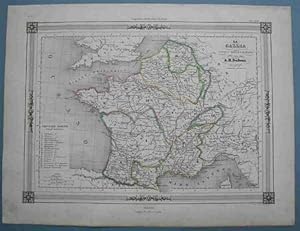 La Gallia sotto l'impero romano. Carta geografica, anno 1854