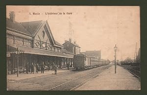 BELGIO. Fiandre. Menin. L'Interieur de la Gare. Viaggiata 1917.