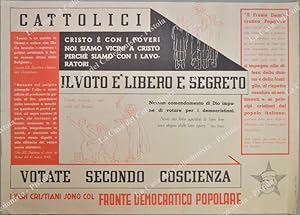 MANIFESTO POLITICO ELETTORALE del Fronte Democratico Popolare: CATTOLICI IL VOTO Ã LIBERO E SEGRE...