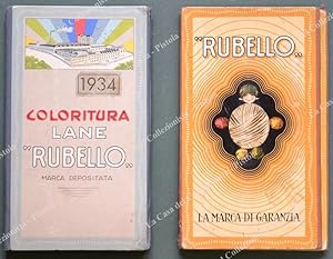 PUBBLICITA'. LANE RUBELLO. Disegno di Leonetto Cappiello. Campionario di colori, pieghevole, per ...