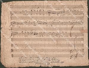 BELLINI VINCENZO (Catania 1801 - Puteaux, Francia 1835). Insigne compositore italiano. Partitura ...