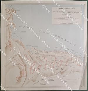 LIBIA. "CARTA DIMOSTRATIVA DELLA MARMARICA OCCIDENTALE". Grande carta a colori, circa 1912