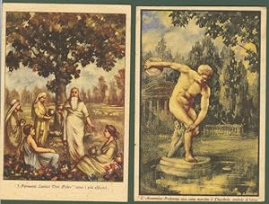 MEDICINALI MAGGIONI. Due cartoline disegnate a colori pubblicitarie. Viaggiate nel 1931