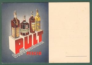 PULT DISTILLERIA. PESCIA. Cartolina d'epoca a colori, non viaggiata, circa 1950