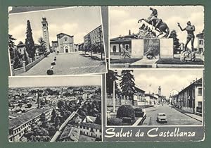 Lombardia. CASTELLANZA, Varese. Saluti da. Cartolina d'epoca viaggiata nel 1965.