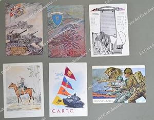 REGGIMENTALI. 6 cartoline d'epoca viaggiate tra il 1957 e il 1972.