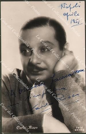 RIZZO CARLO (Trieste 1907 - Milano 1979). Attore italiano; ha lavorato con Erminio Macario, Wanda...