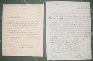 CAPPELLI ANTONIO (1818-1887). Bibliotecario. Lettera da Modena del 1864: 21 righe autografe e firma