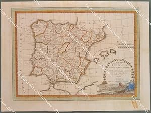 Image du vendeur pour Espana Spagna, anno 1799. L'ANTICA ISPANIA divisa in tre parti principali, che sono LA TARRAGONESE, LA LUSITANIA E LA BETICA e suddivisa ne' suoi Popoli. mis en vente par La Casa del Collezionista