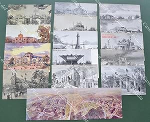 PALANTI G. ESPOSIZIONE MILANO 1906. 15 cartoline d'epoca di cui 3 viaggiate