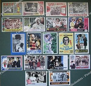 TOTO', cinema. 19 diverse cartoline d'epoca a colori, formato grande, della serie Fotogrammi. Non...